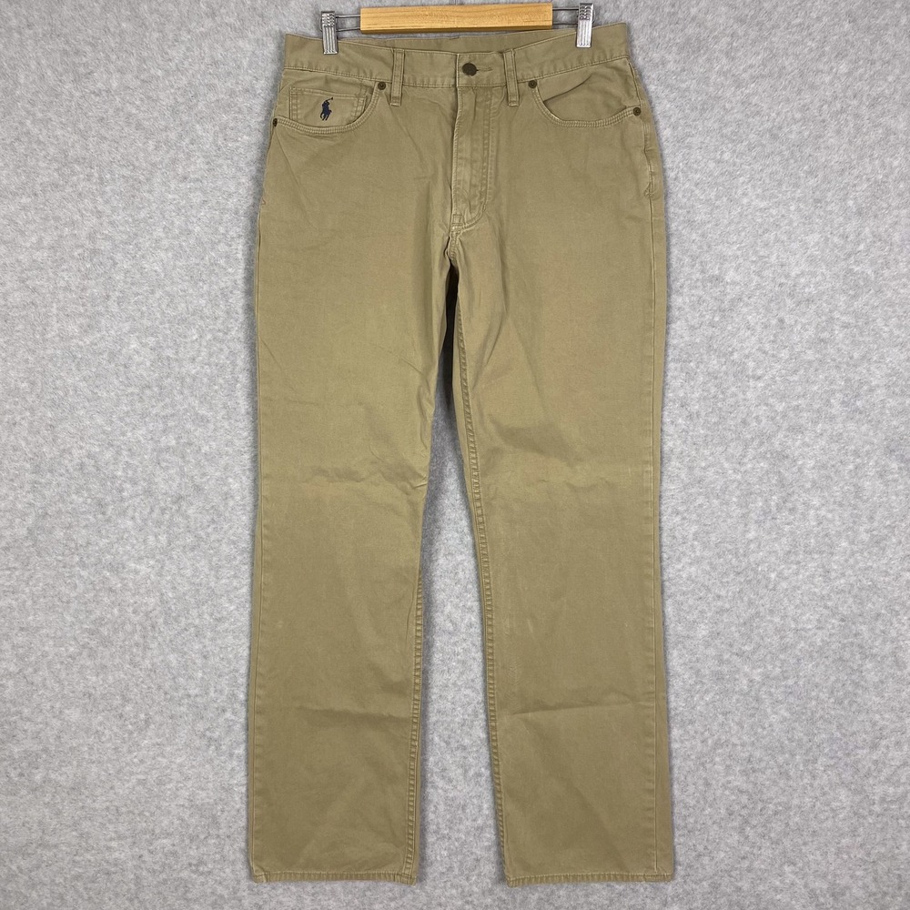 Vintage Polo Ralph Lauren Pants Mens 33x32 Khaki Chino Authentic Dungarees